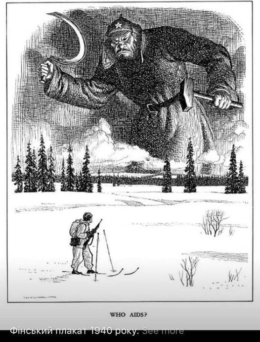 Punch magazine cartoon, representing the Russian invasion of Finland, 1939
