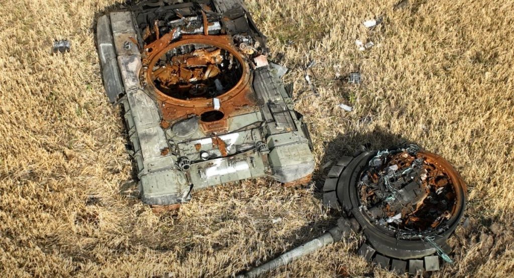 Another enemy tank — and, as usual, minus the turret.