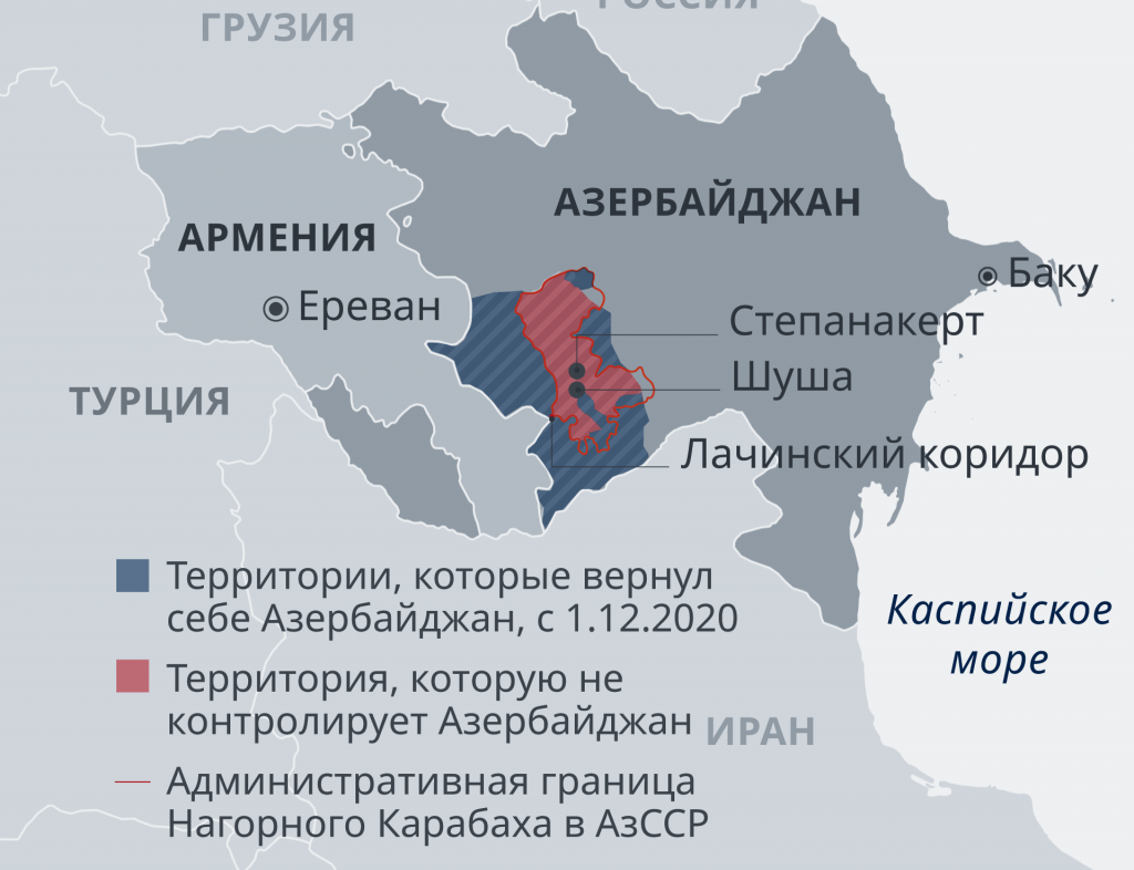 Map of Karabakh Conflict