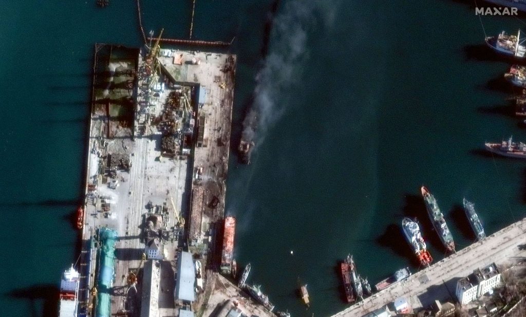Satellite image of Novocherkassk after the explosion