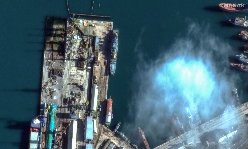 Satellite image of Novocherkassk before the explosion