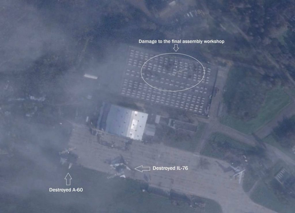 A-60 and Il-76 after strike A-60 and Il-76 after strike