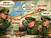 Russian Propaganda Claims Drone Route to Ust-Luga via Poland