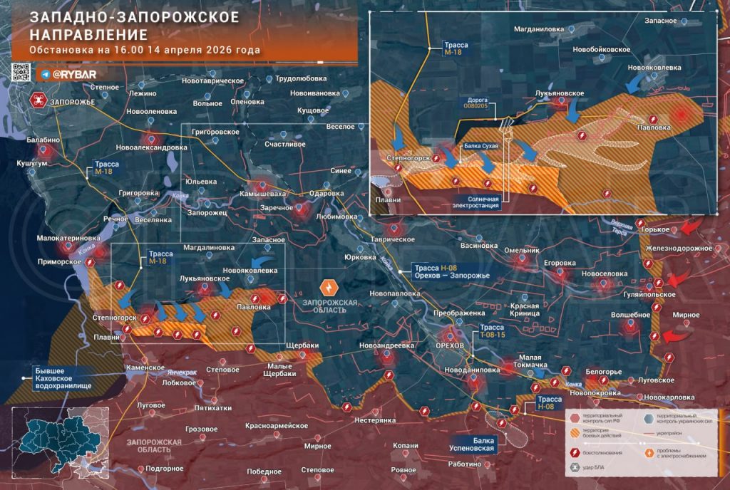 Such maps are drawn for the Russians. April 14, 2026.