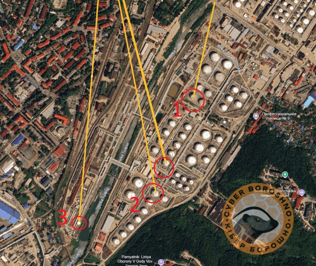 Multiple fires at the Tuapse refinery