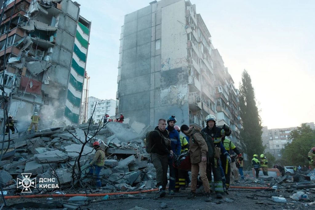 Kyiv, May 14, 2026. A Russian ballistic missile destroyed an entire apartment block section.