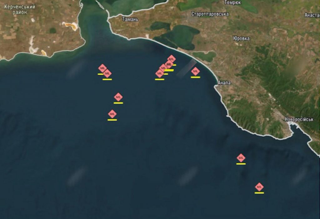 Click to view the naval strike map Infographic map showing hit targets and disabled vessels in the Black Sea